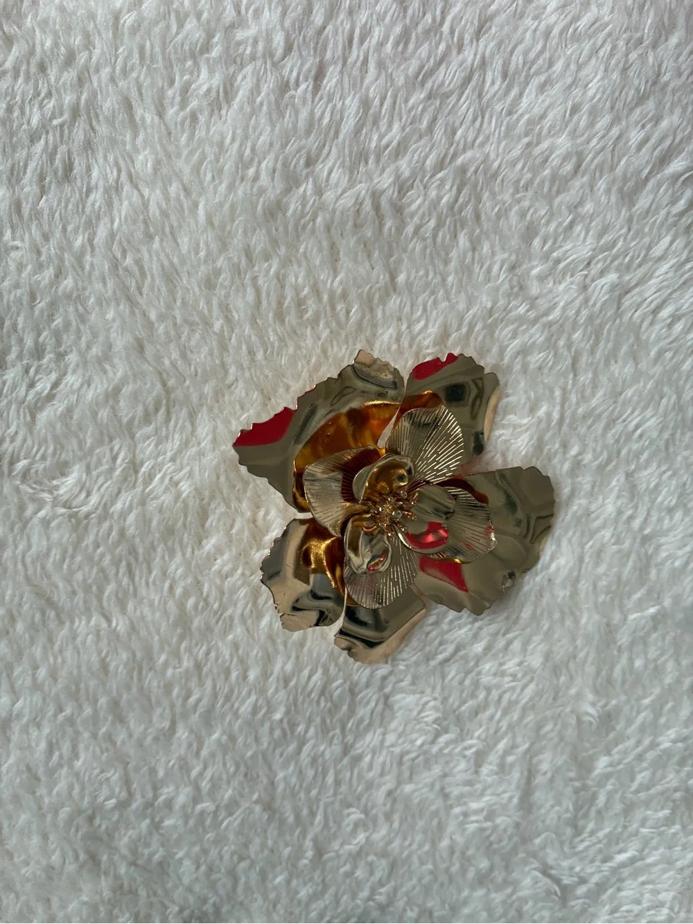 Gold Floral Pin Brooch - Women Accessories